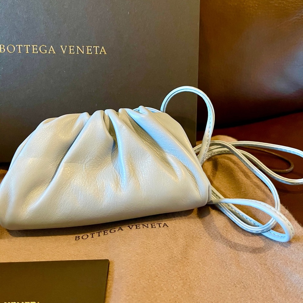 Bottega Veneta The Pouch 20 mini Coin Purse Blue - Picture 3 of 16